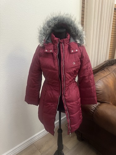 Calvin klein burgundy quilted - burgundy,