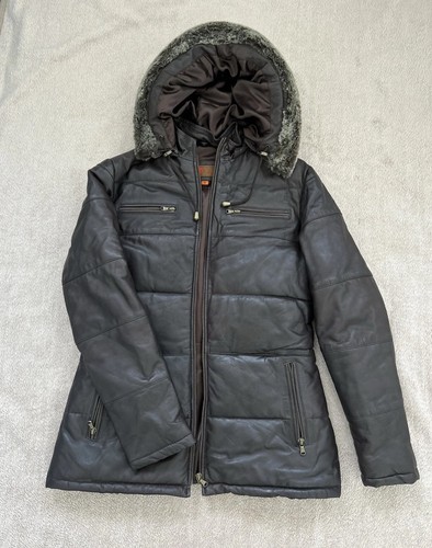 Helium brown leather down - leather,