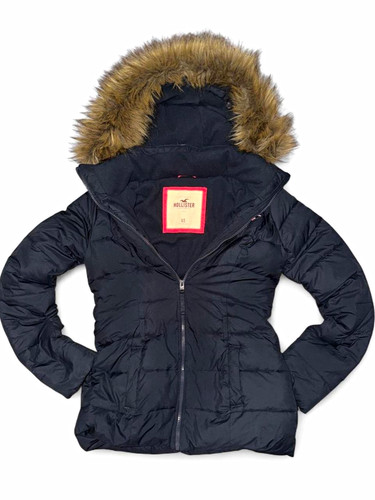 Hollister navy puffer jacket - hollister,