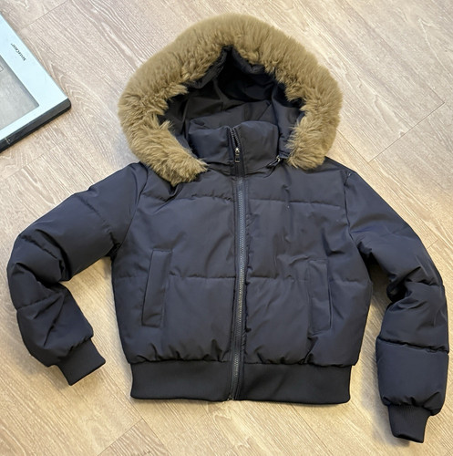 Blue hooded puffer - hooded, jacket