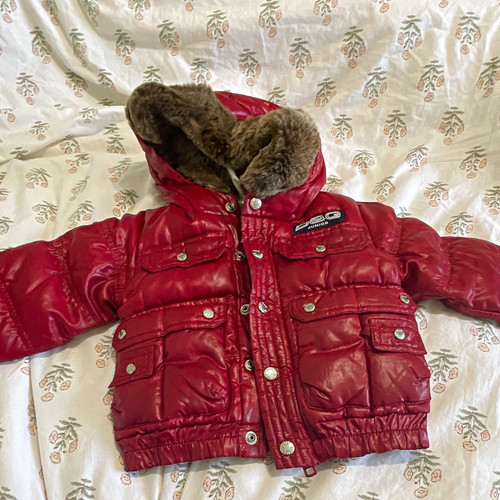 Junior red hooded puffer - d&g,
