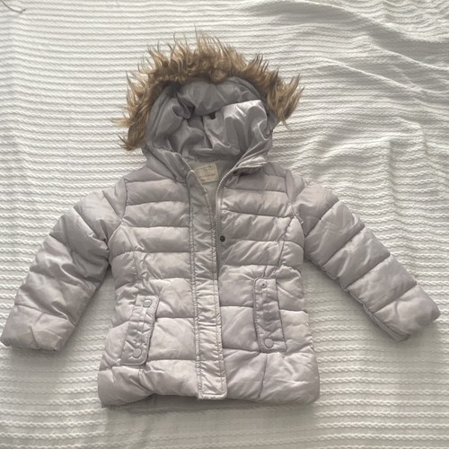 Zara girls gray hooded puffer - girls,