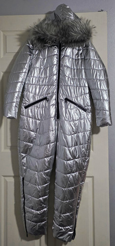 Women silver ski suit xl - suit,