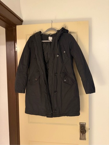 Halogen black hooded - black, long