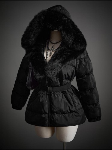 Women black hooded puffer - women’s,