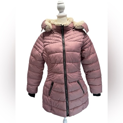 Mauve quilted puffer jacket - mauve,