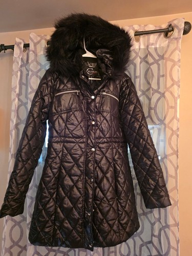 Quilted faux fur hooded puffer - quilted, faux-fur