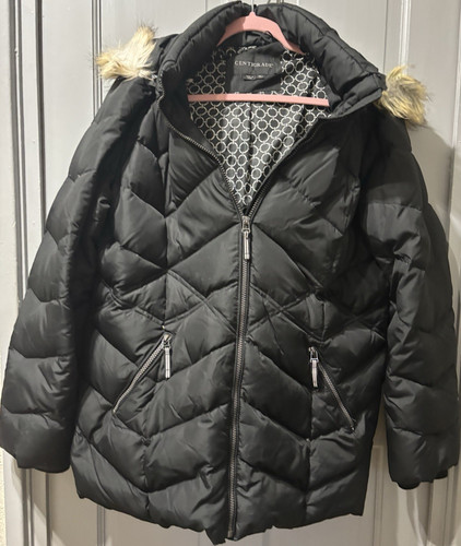 Centigrade black hooded - black, puffer