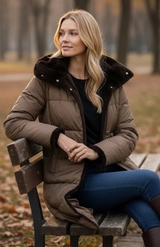 Halston light brown quilted - halston,