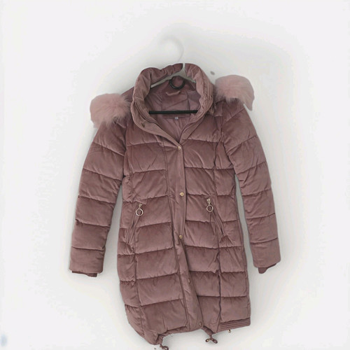 Women pink hooded quilted - hooded,