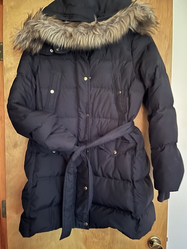Crew black hooded puffer - crew, xl