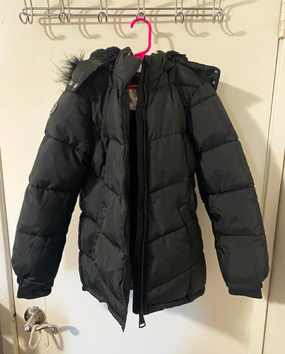 Justice girls black puffer - black,