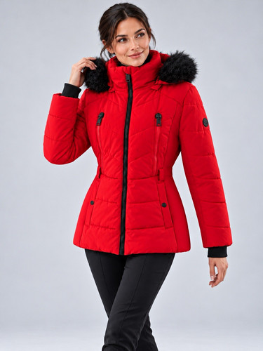 Michael kors red hooded puffer - michael,