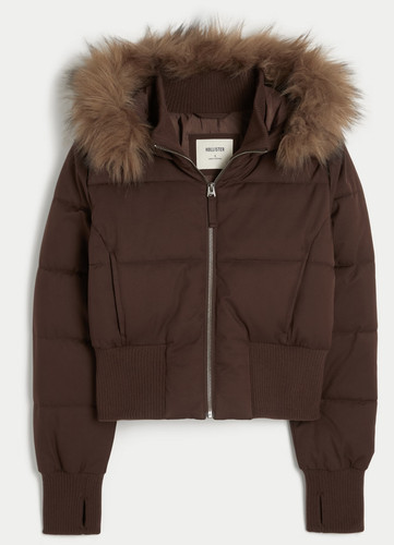 Women espresso puffer jacket - women's,