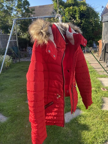 Red padded hooded - padded,