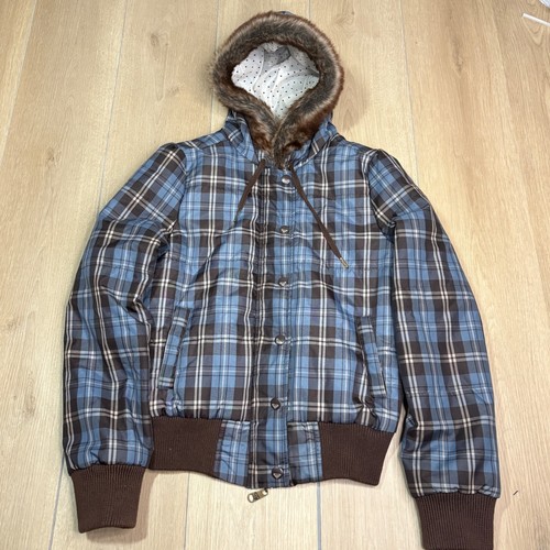 Roxy y2k plaid puffer jacket - plaid,